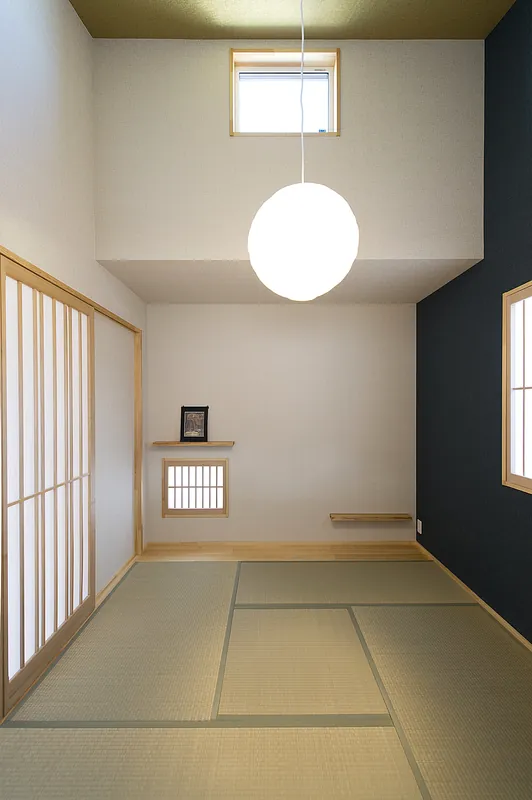 【子ども部屋・スタディスペース】行田市・H様邸 - 子どもの成長に合わせて間仕切り可能な可変設計。自然光が入る明るい空間。