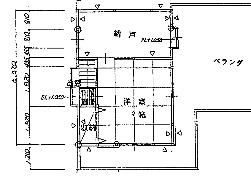 25.54坪 2LDK+S（納戸） (東玄関) 2F 平面図原本