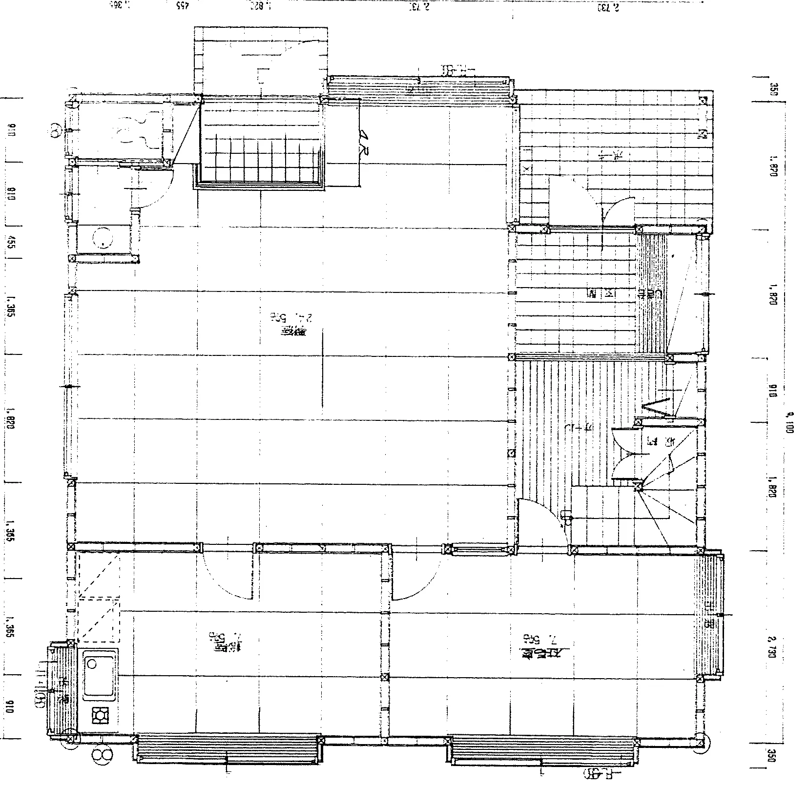 60.61坪 5LDK (北玄関) 1F 平面図原本