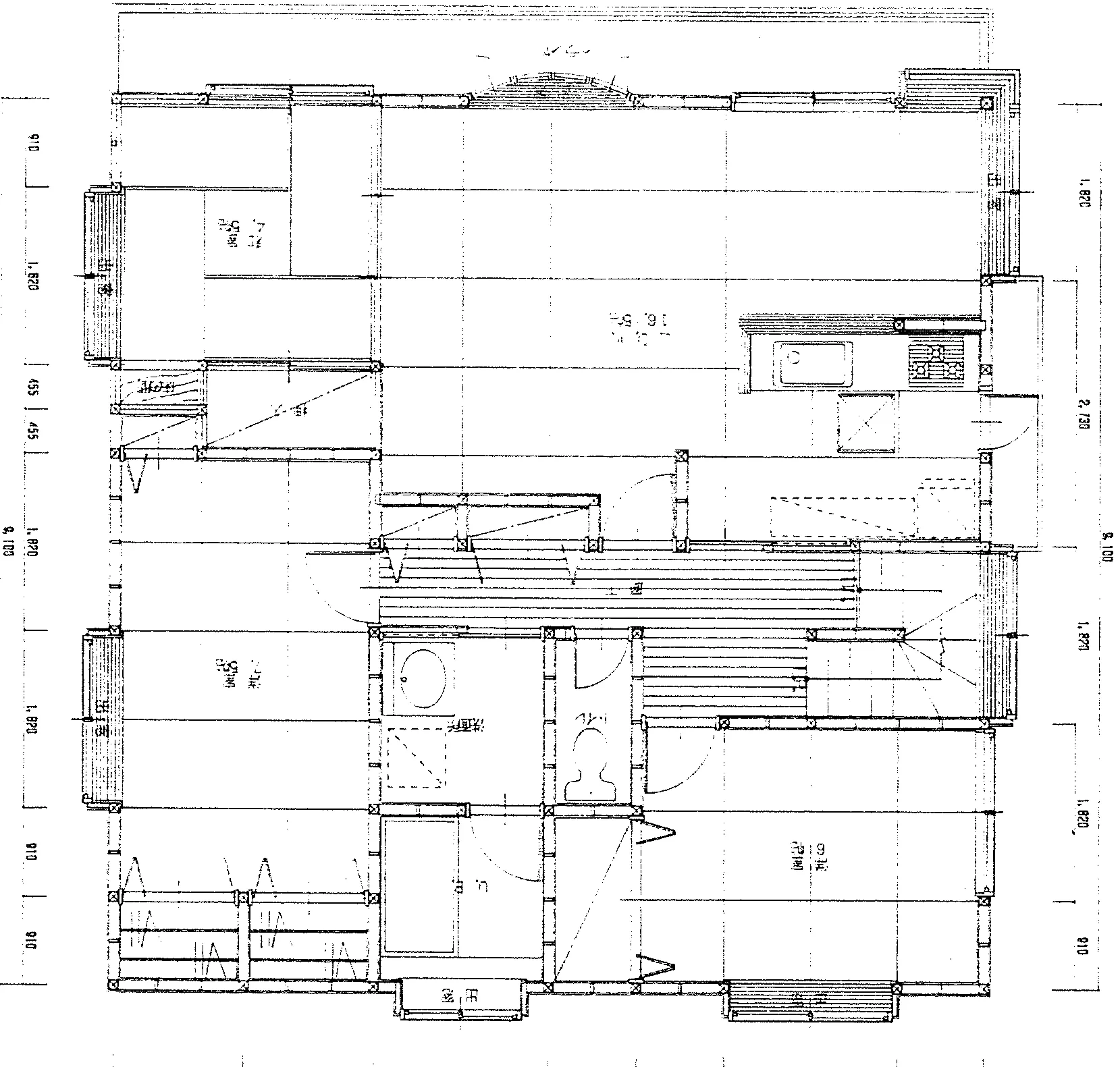 60.61坪 5LDK (北玄関) 2F 平面図原本