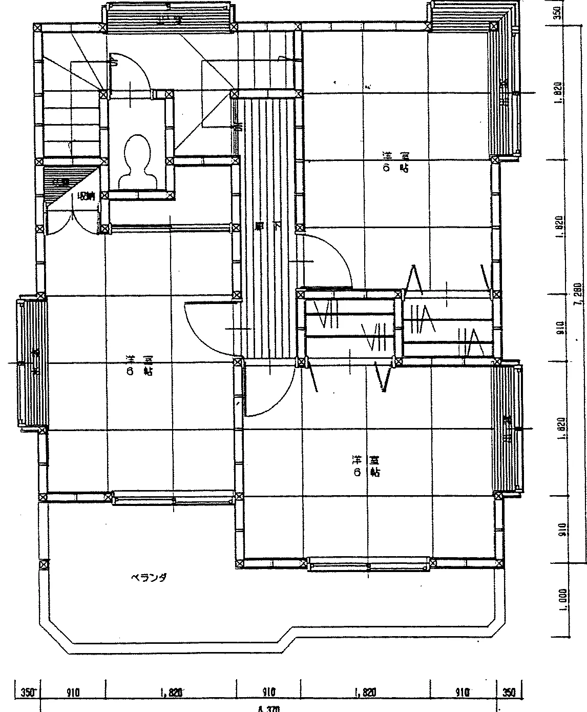27.3坪 3LDK (西玄関) 2F 平面図原本