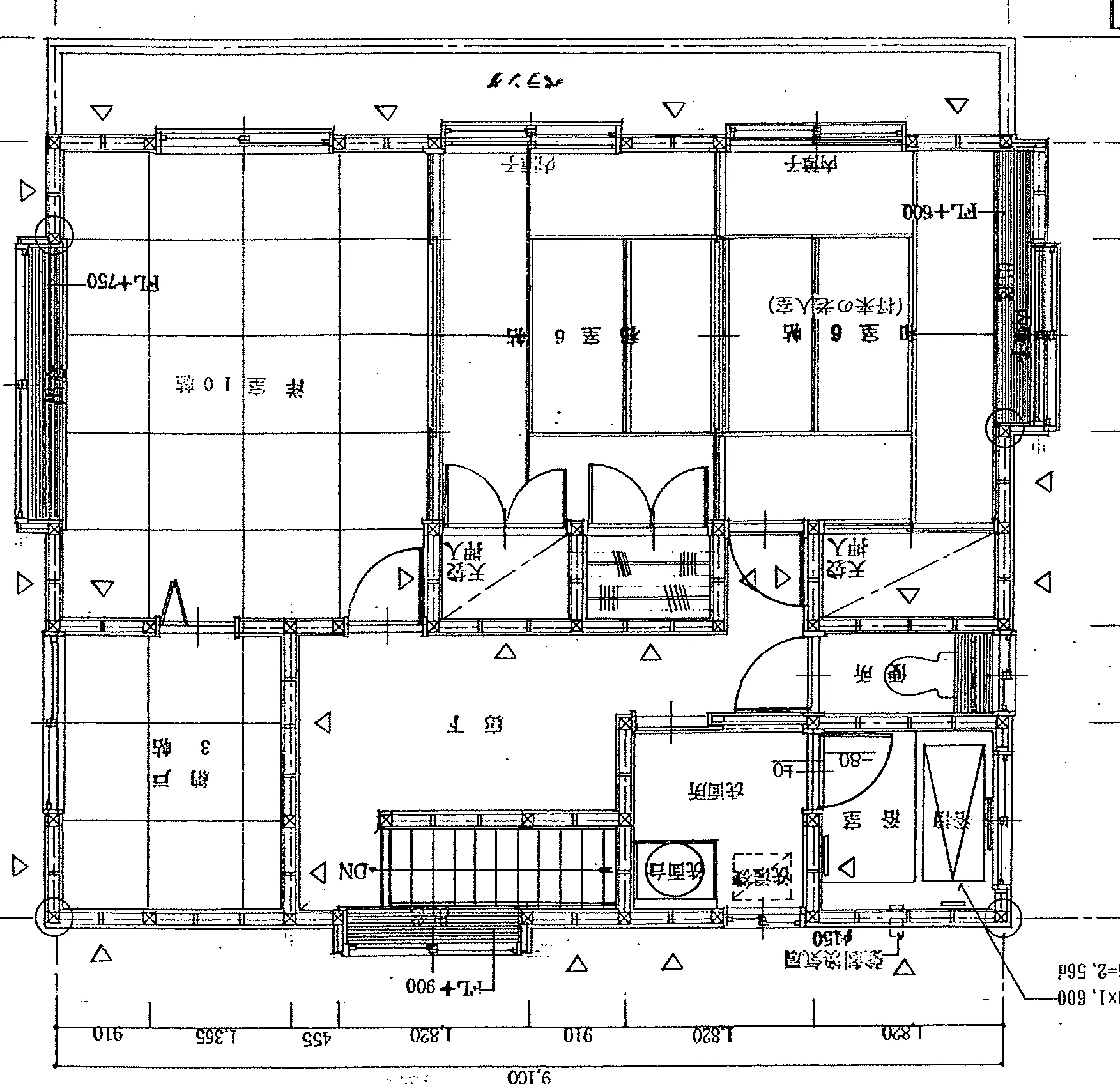 40.07坪 3LDK + 納戸3帖 (北玄関) 2F 平面図原本