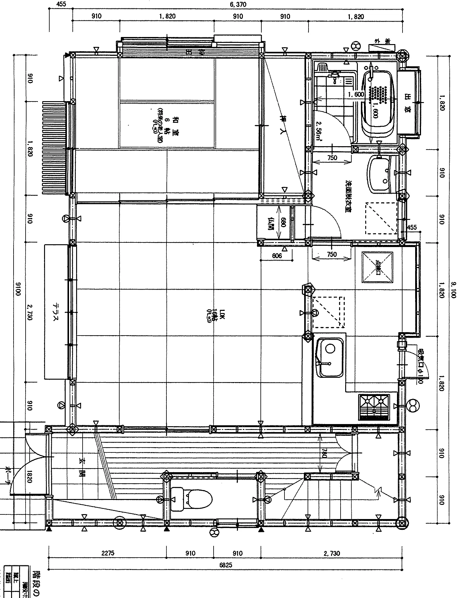 31.3坪 4LDK (南玄関) 1F 平面図原本