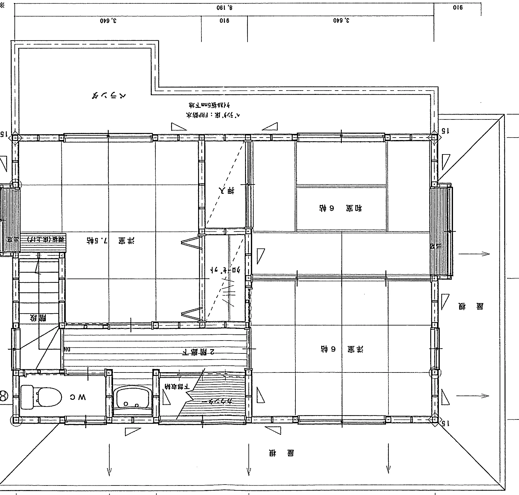 31.56坪 4LDK (東玄関) 2F 平面図原本
