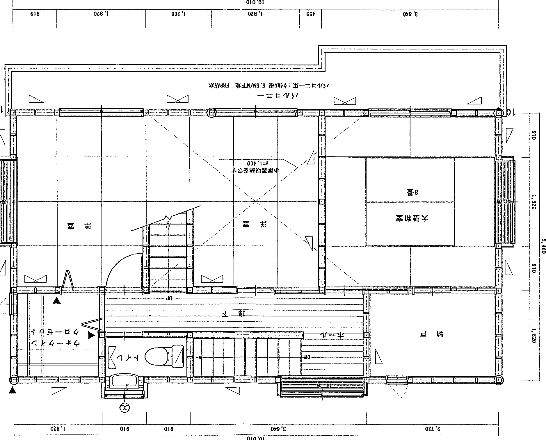 32.55坪 3LDK + 畳コーナー + 納戸 (東玄関) 2F 平面図原本