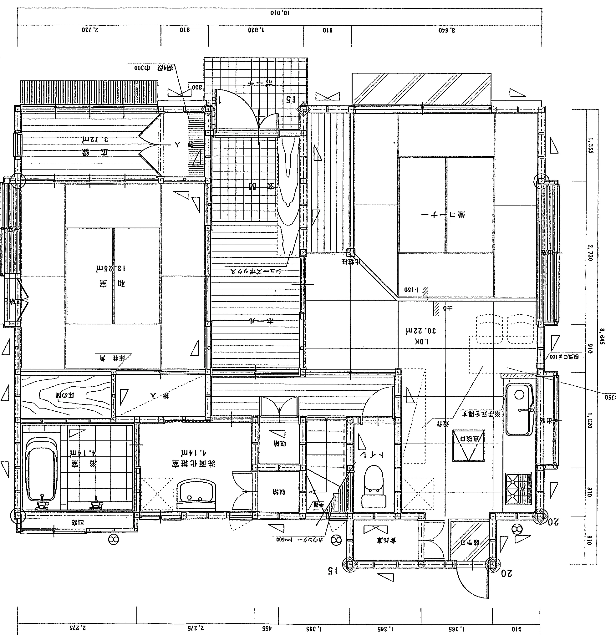 41.95坪 5LDK (南玄関) 1F 平面図原本