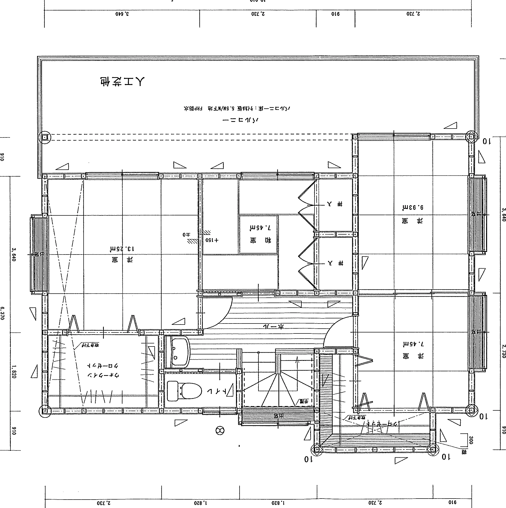 41.95坪 5LDK (南玄関) 2F 平面図原本