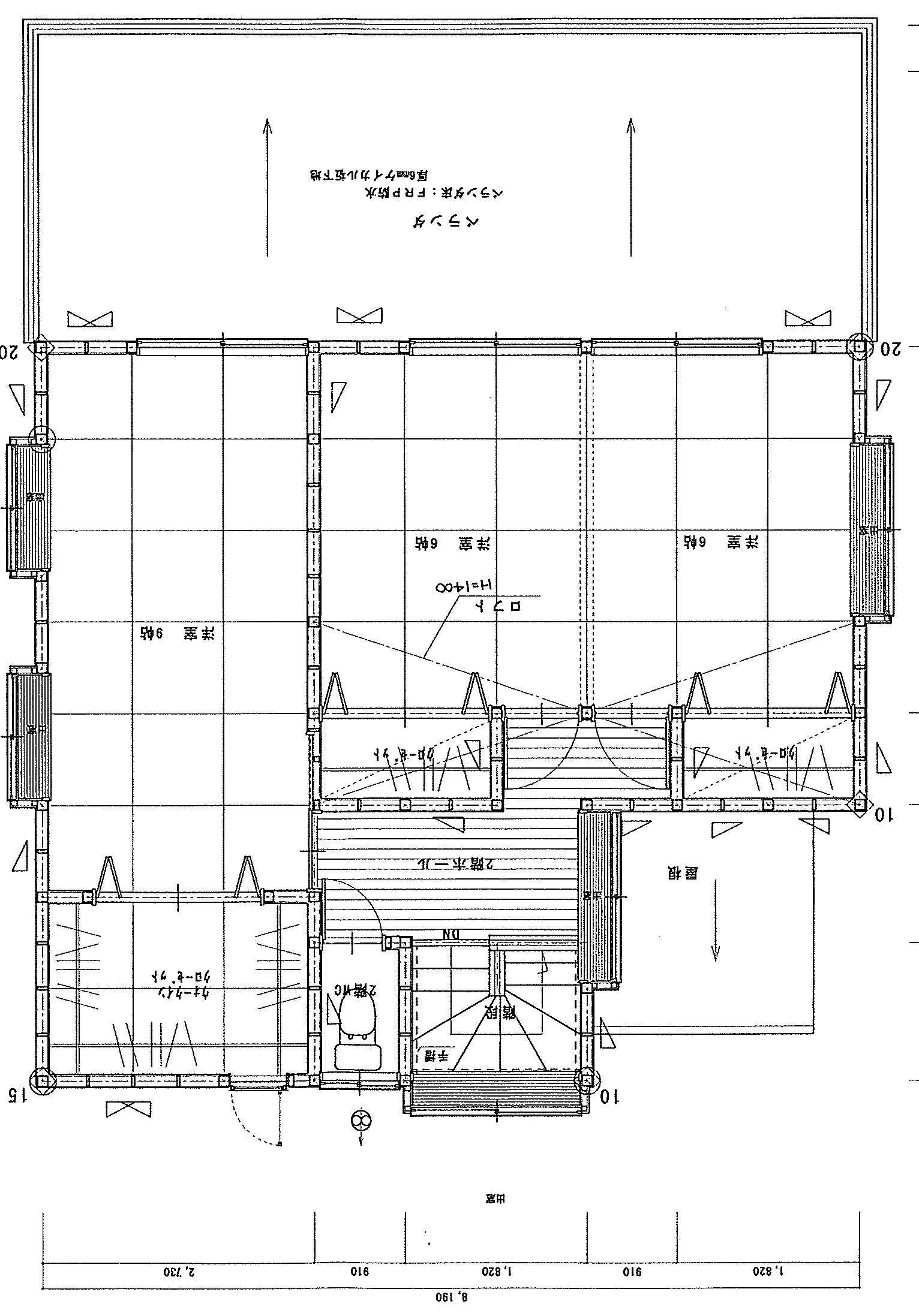 38.57坪 5LDK + ロフト (北玄関) 2F 平面図原本
