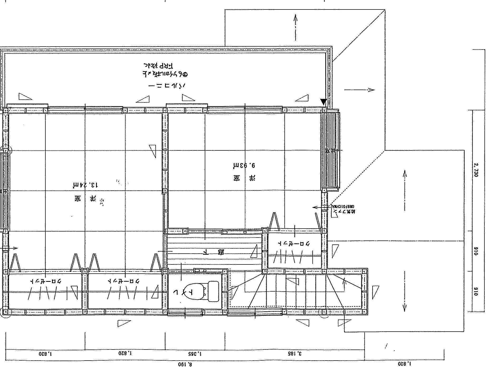 25.54坪 3LDK（LDK 12帖、和室 6帖、洋室 8帖、洋室 6帖） (北玄関) 2F 平面図原本