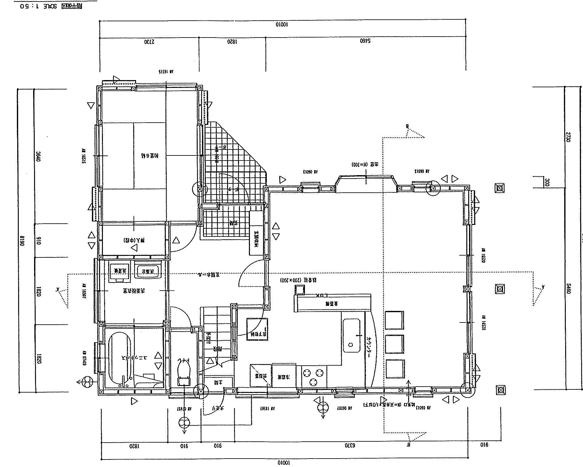 26.74坪 4LDK (東玄関) 1F 平面図原本
