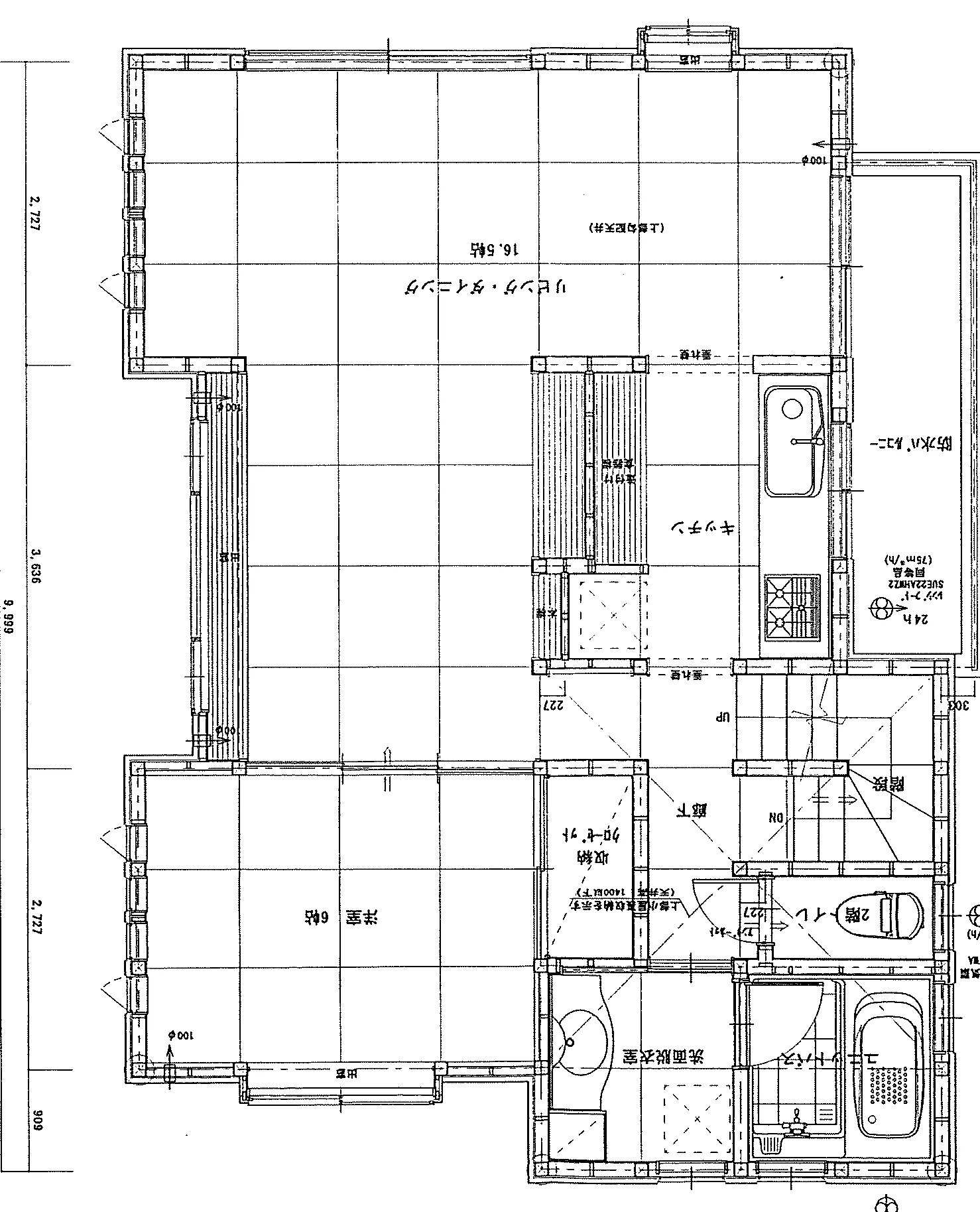 35.86坪 2LDK+納戸5帖 (東玄関) 2F 平面図原本