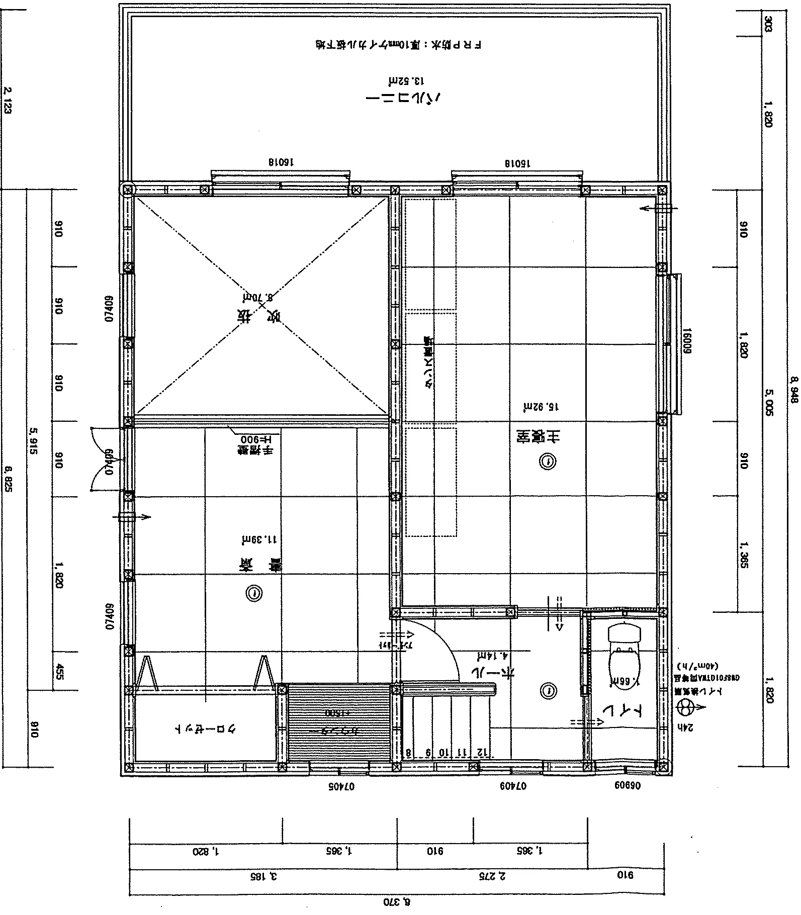 26.55坪 3LDK (東玄関) 2F 平面図原本